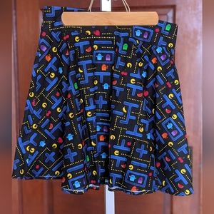 "pac man" skater skirt
